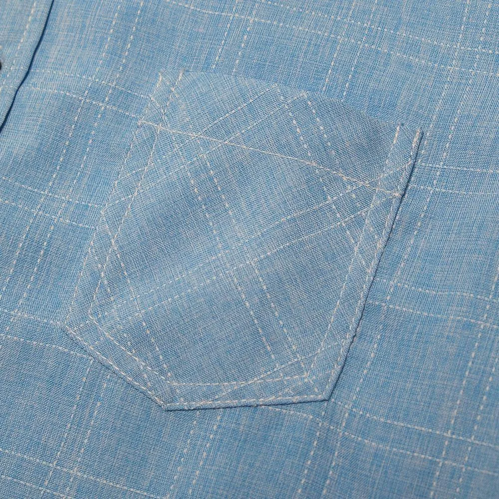 West Louis™ 100% Cotton Plain Plaid Shirt