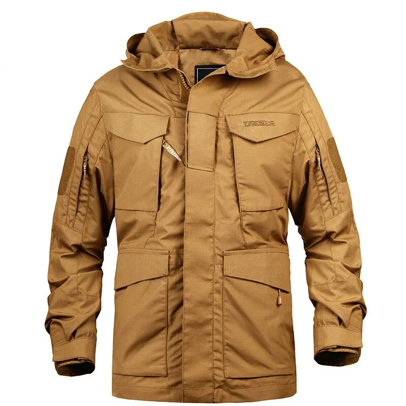 West Louis™ Army Tactical Windbreaker Hooded Outdoor Parka