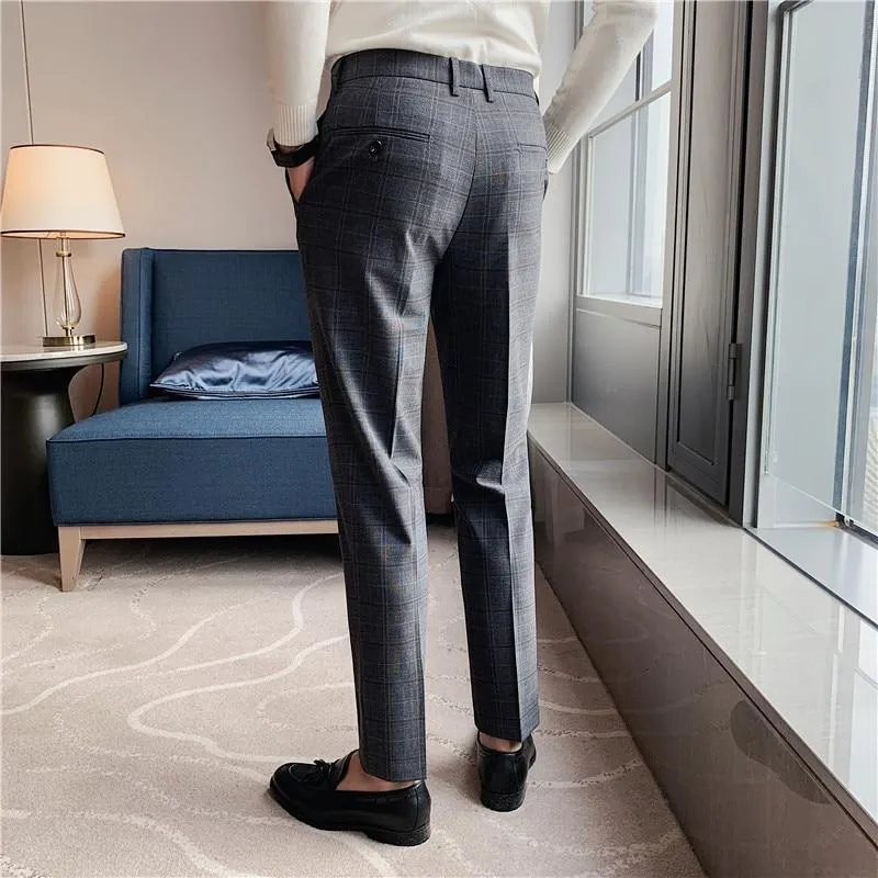 West Louis™ Plaid Gentleman Checked England Pants