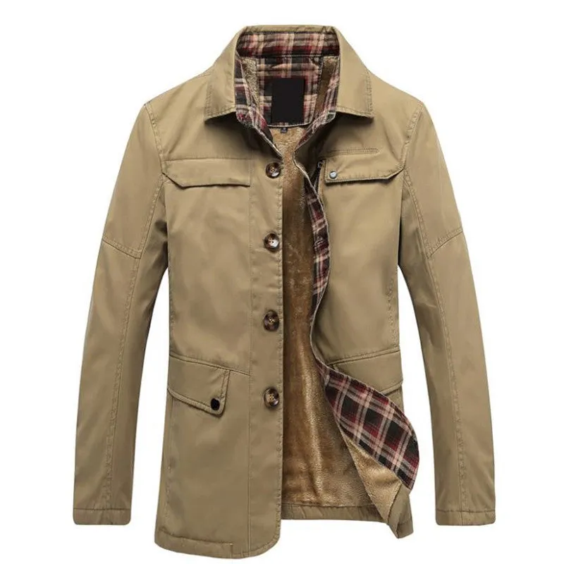 West Louis™ Solid Business Cotton Coat