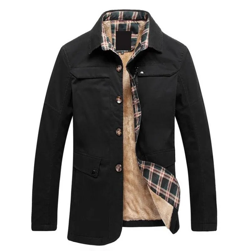 West Louis™ Solid Business Cotton Coat