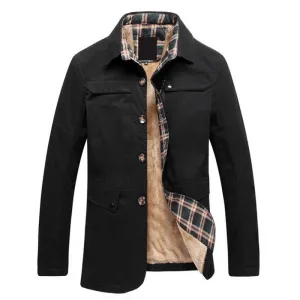 West Louis™ Solid Business Cotton Coat