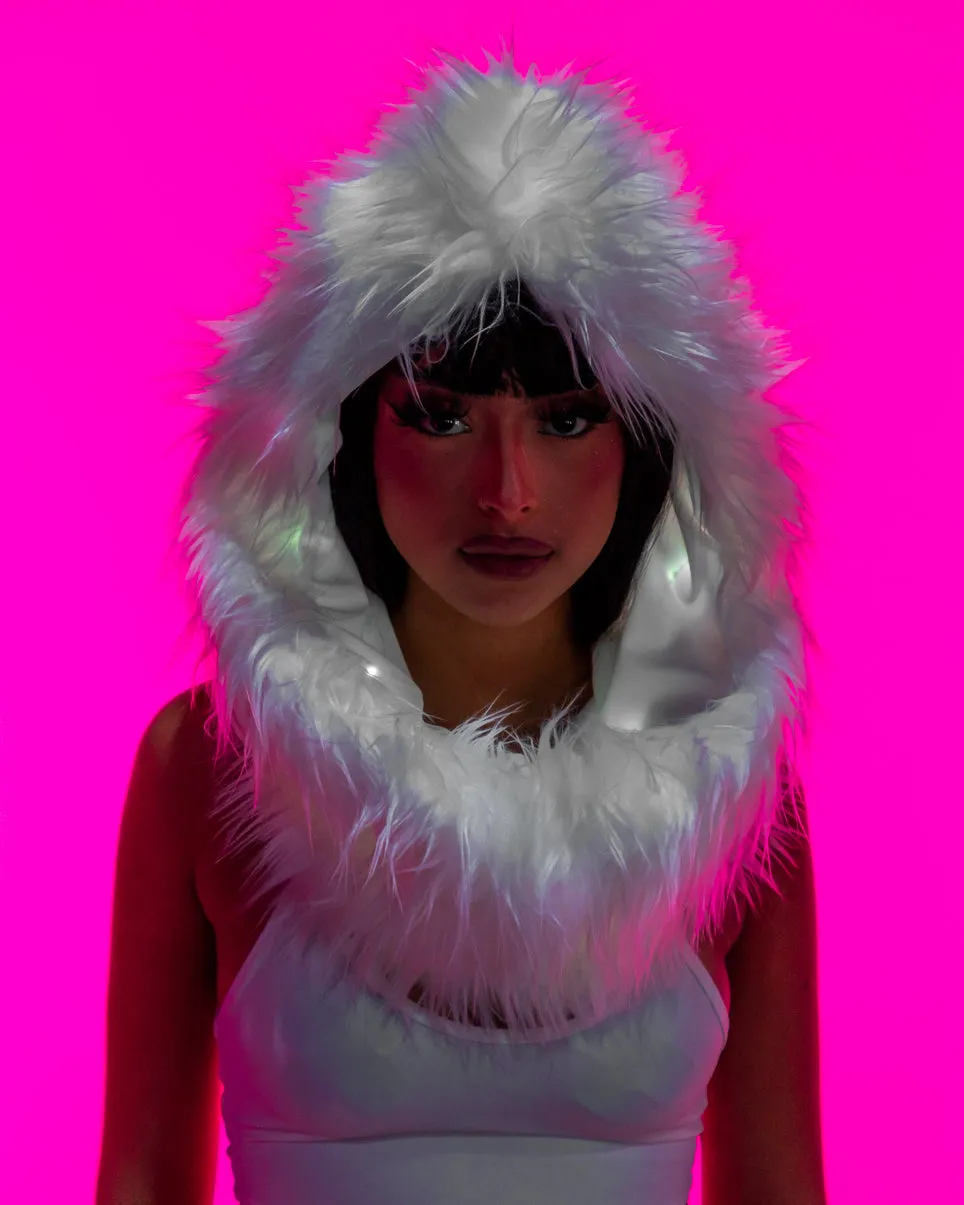 White Light Up LED Infinity Hoodie