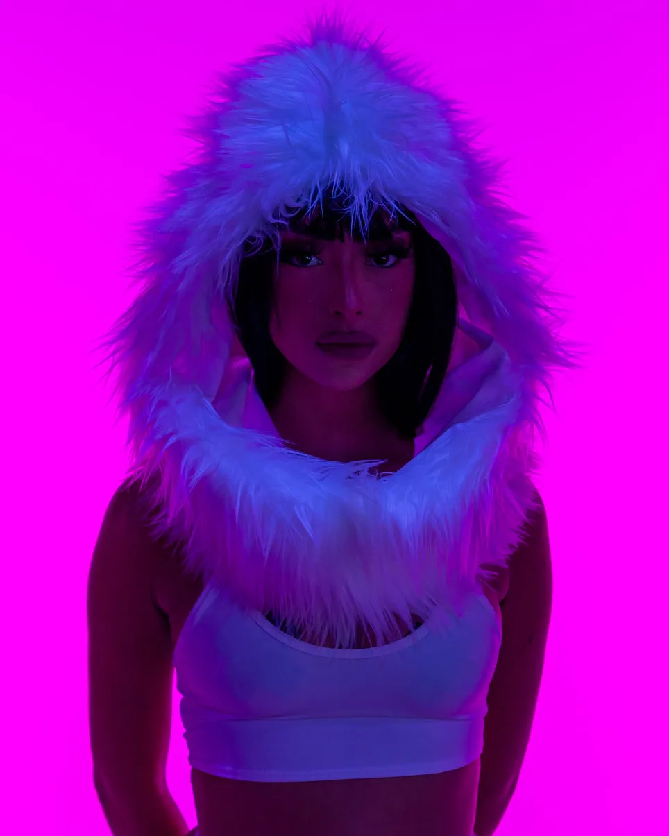 White Light Up LED Infinity Hoodie