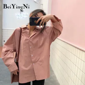 White Plain Loose Oversized Long Sleeve Top