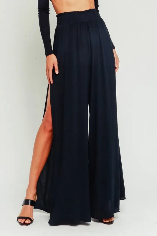 WHO DAT SIDE SLIT PANTS
