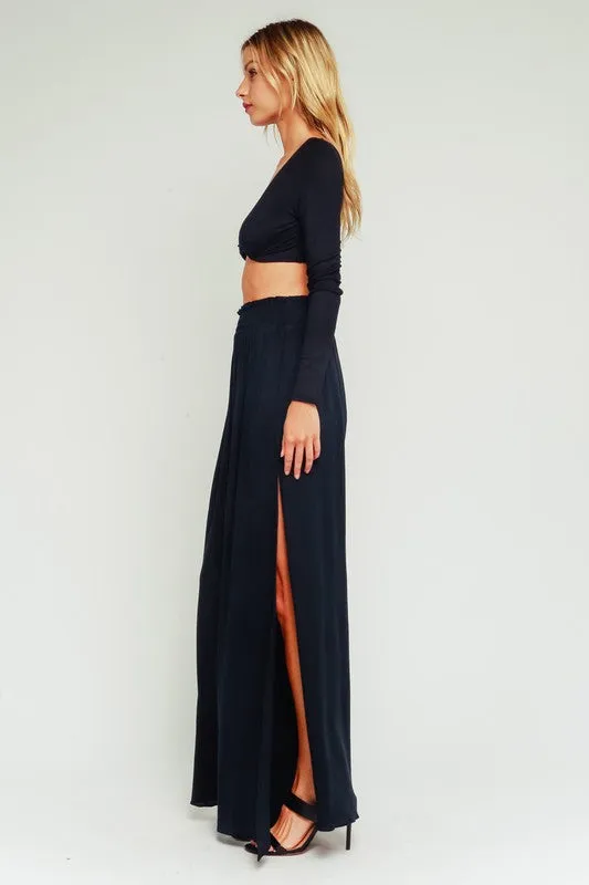 WHO DAT SIDE SLIT PANTS