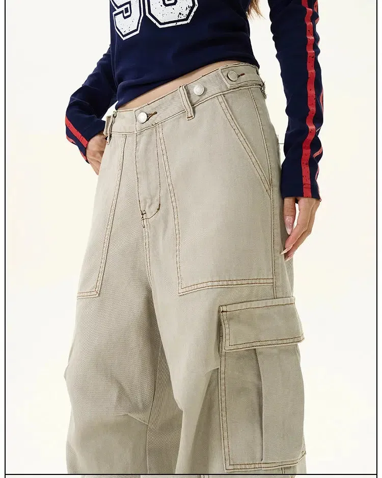 Wide-leg Cargo Pants
