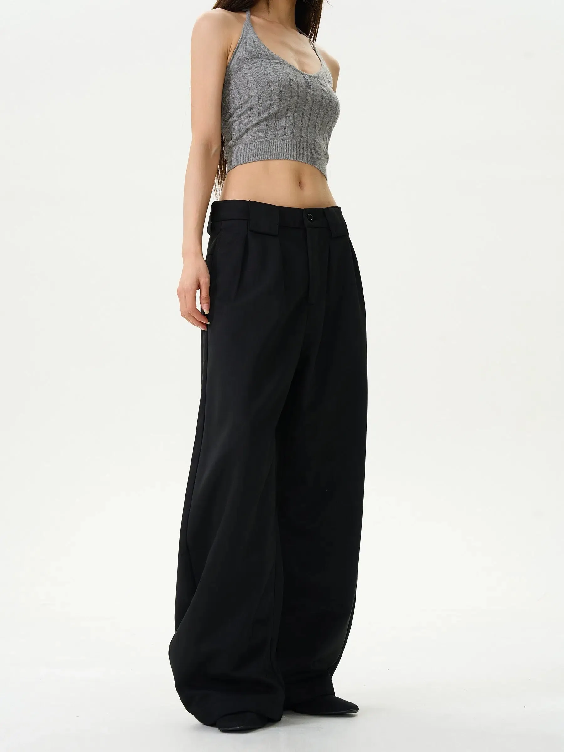 Wide-Leg Casual Pants
