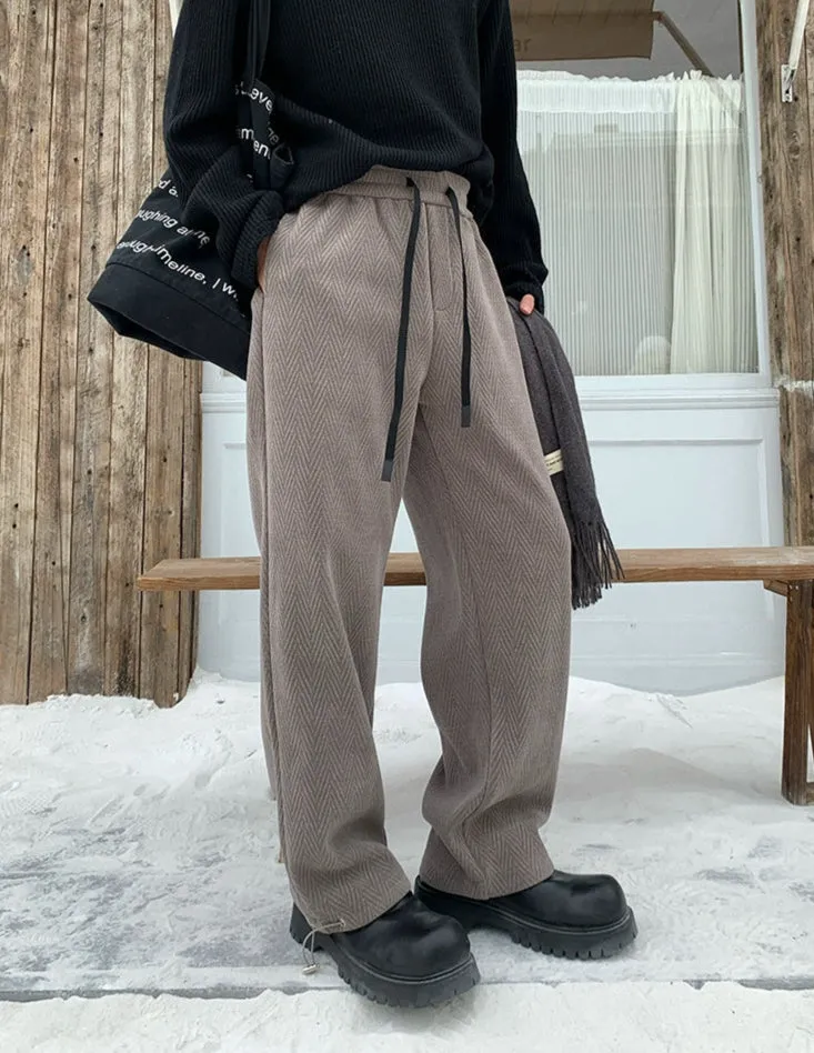 Wide-Leg High Waist Casual Pants