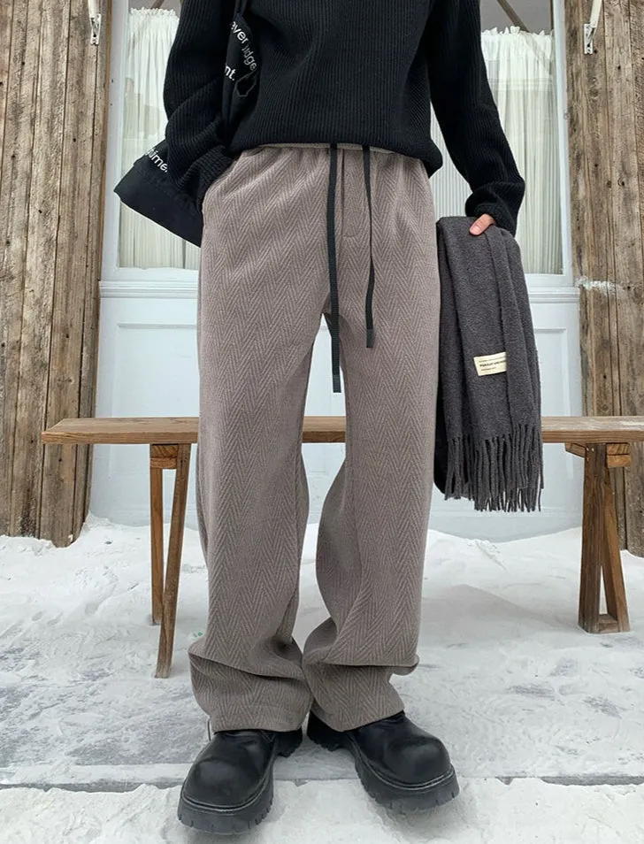 Wide-Leg High Waist Casual Pants