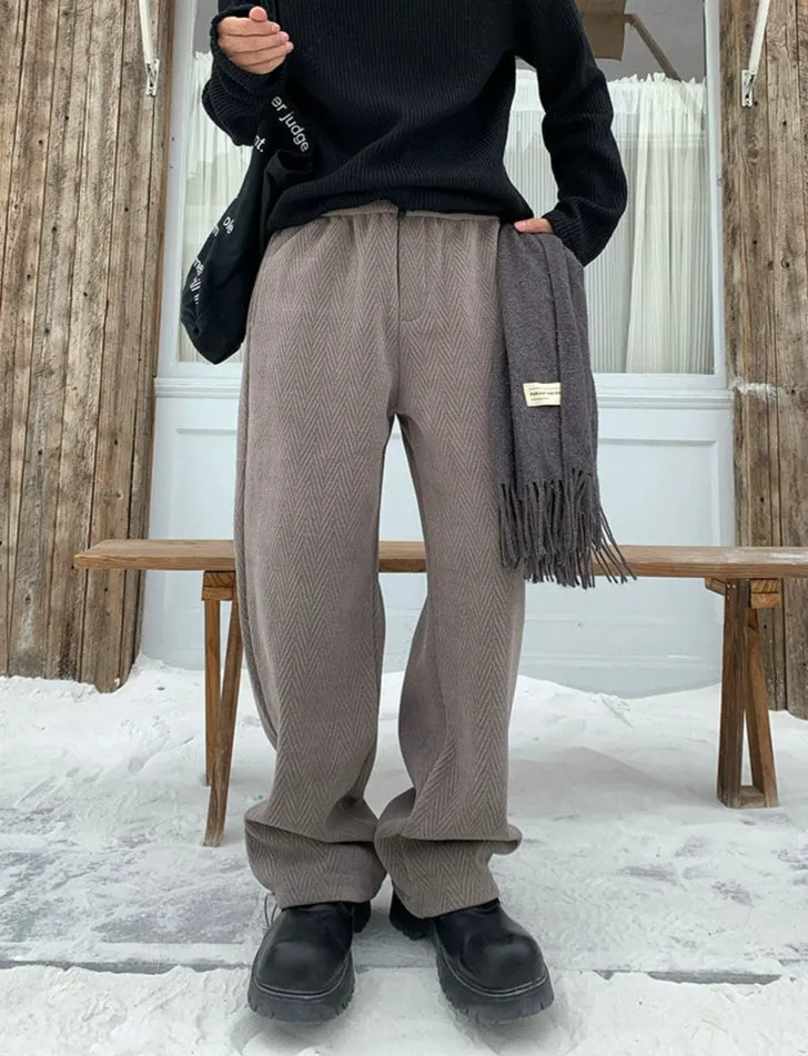 Wide-Leg High Waist Casual Pants