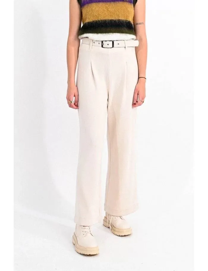 Wide Leg Pants - Cream