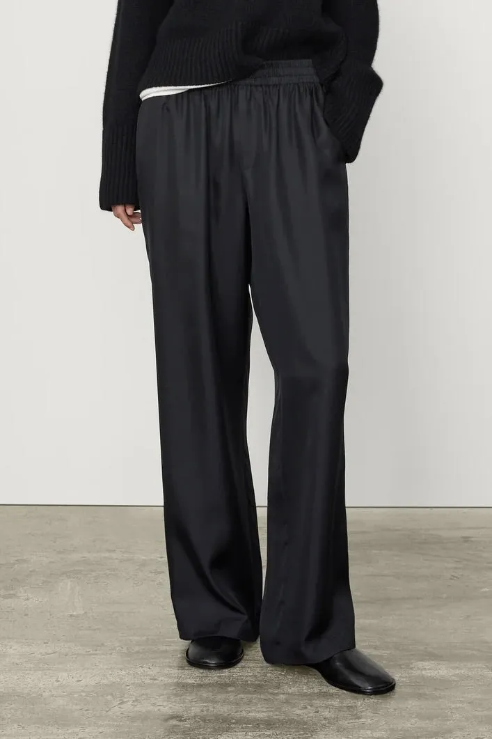 Wide Leg Trousers - Midnight