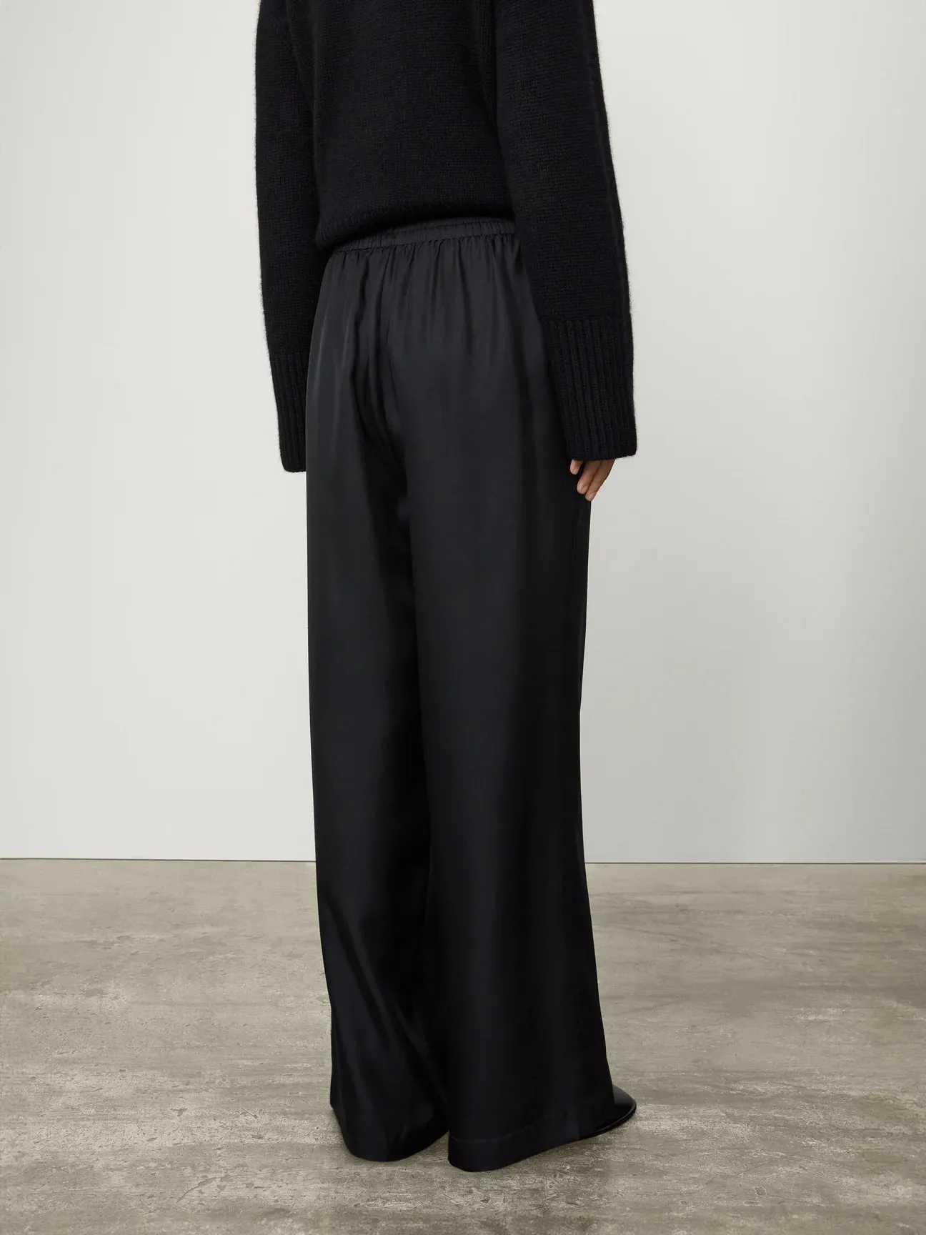 Wide Leg Trousers - Midnight
