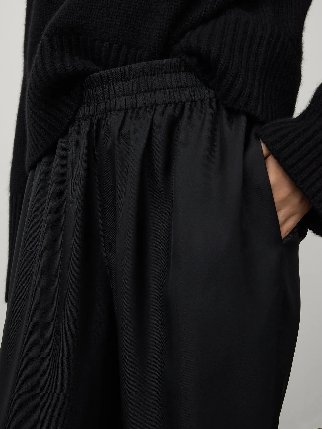 Wide Leg Trousers - Midnight