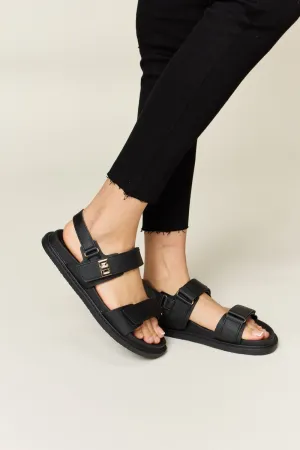 WILD DIVA Velcro Double Strap Slingback Sandals ONLINE EXCLUSIVE