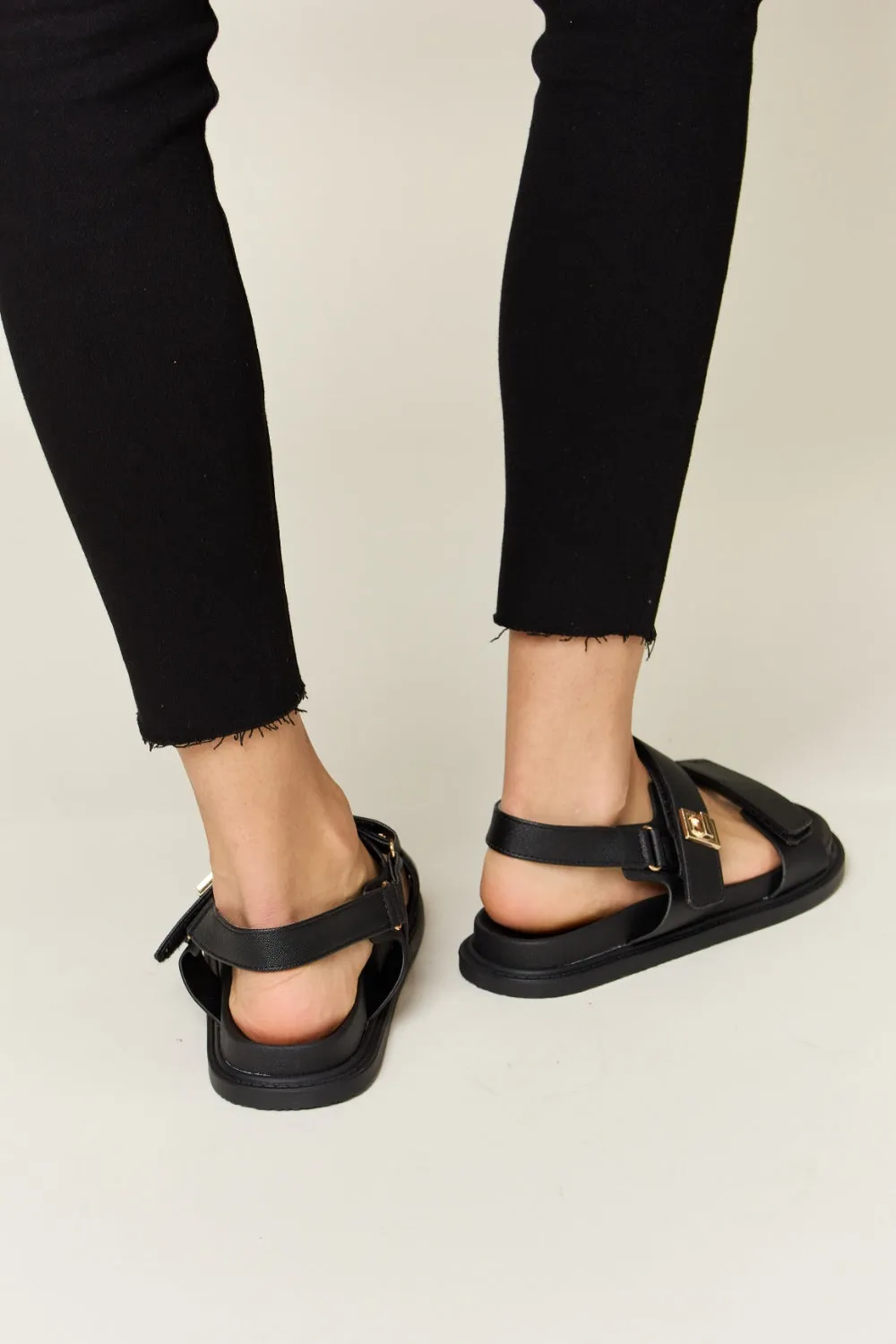 WILD DIVA Velcro Double Strap Slingback Sandals ONLINE EXCLUSIVE