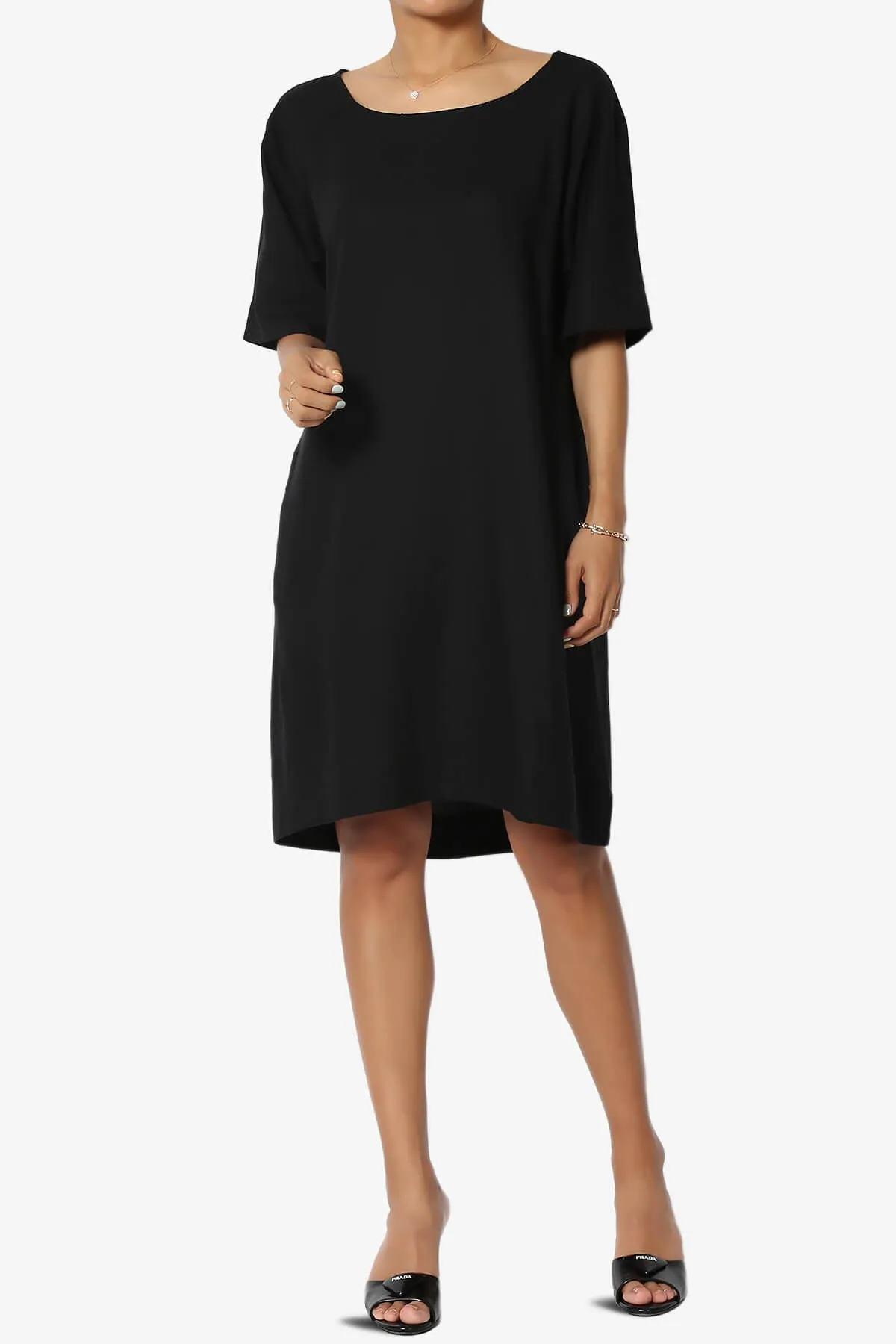 Winny Linen Short Sleeve Shift Dress