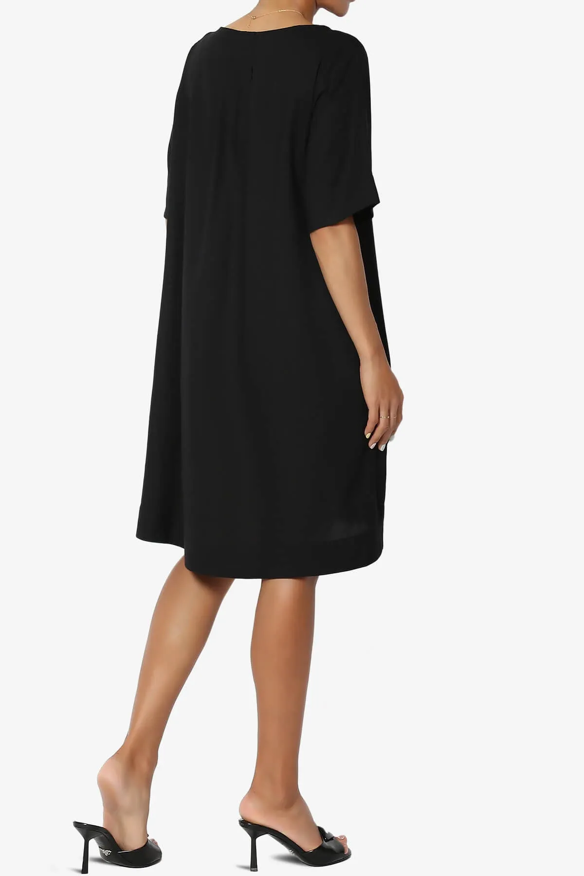 Winny Linen Short Sleeve Shift Dress