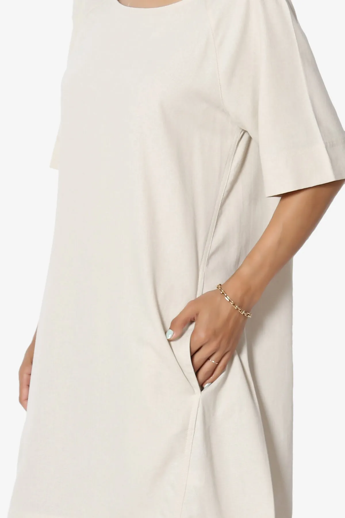 Winny Linen Short Sleeve Shift Dress