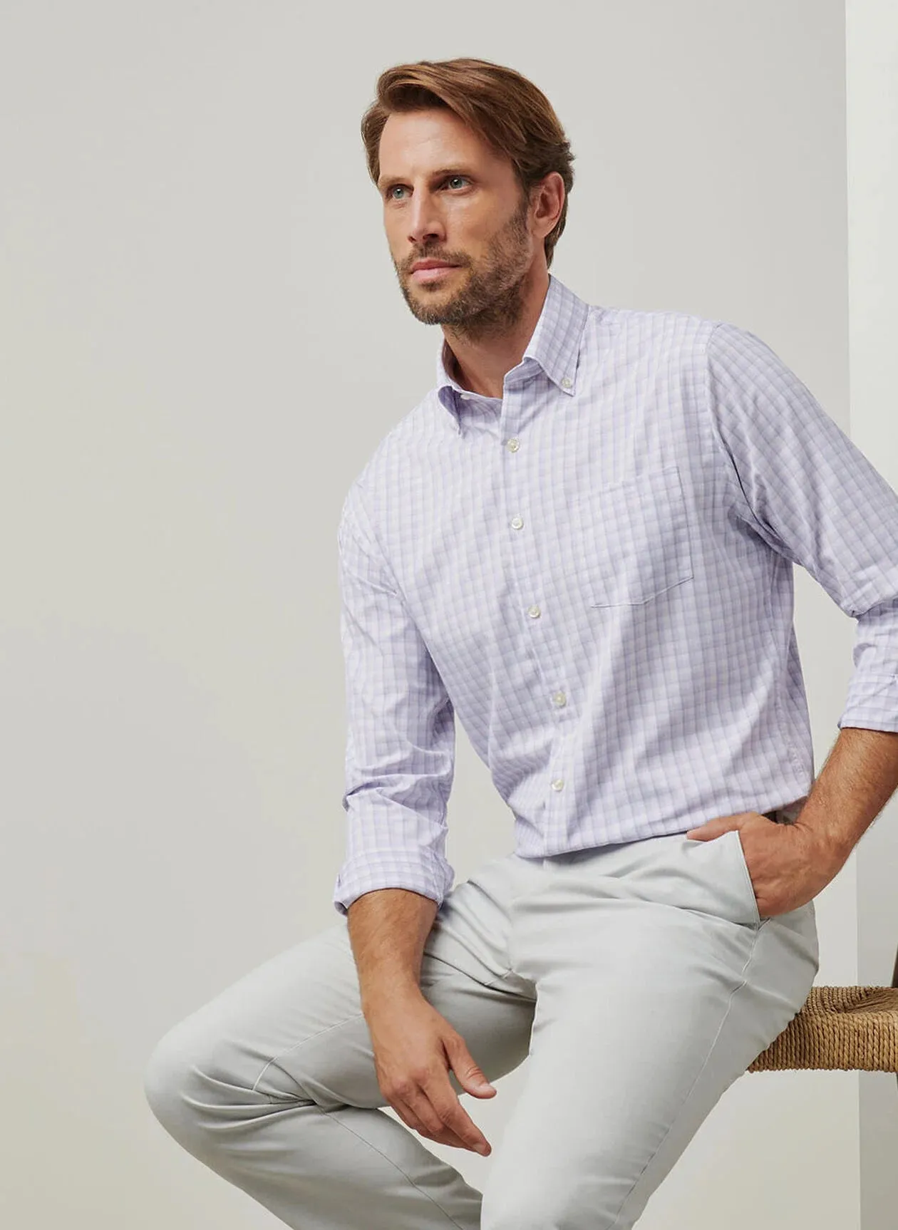 Wissel Performance Twill Sport Shirt by Peter Millar - Wildflower