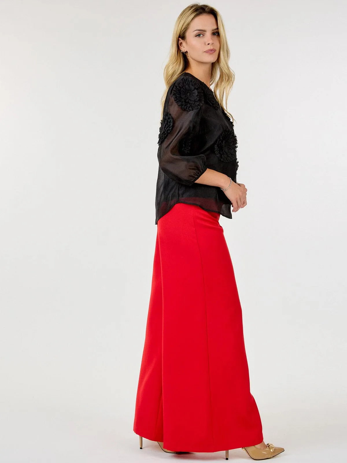 WOMEN'S ZIP UP WIDE LEG PALAZZO PANTS