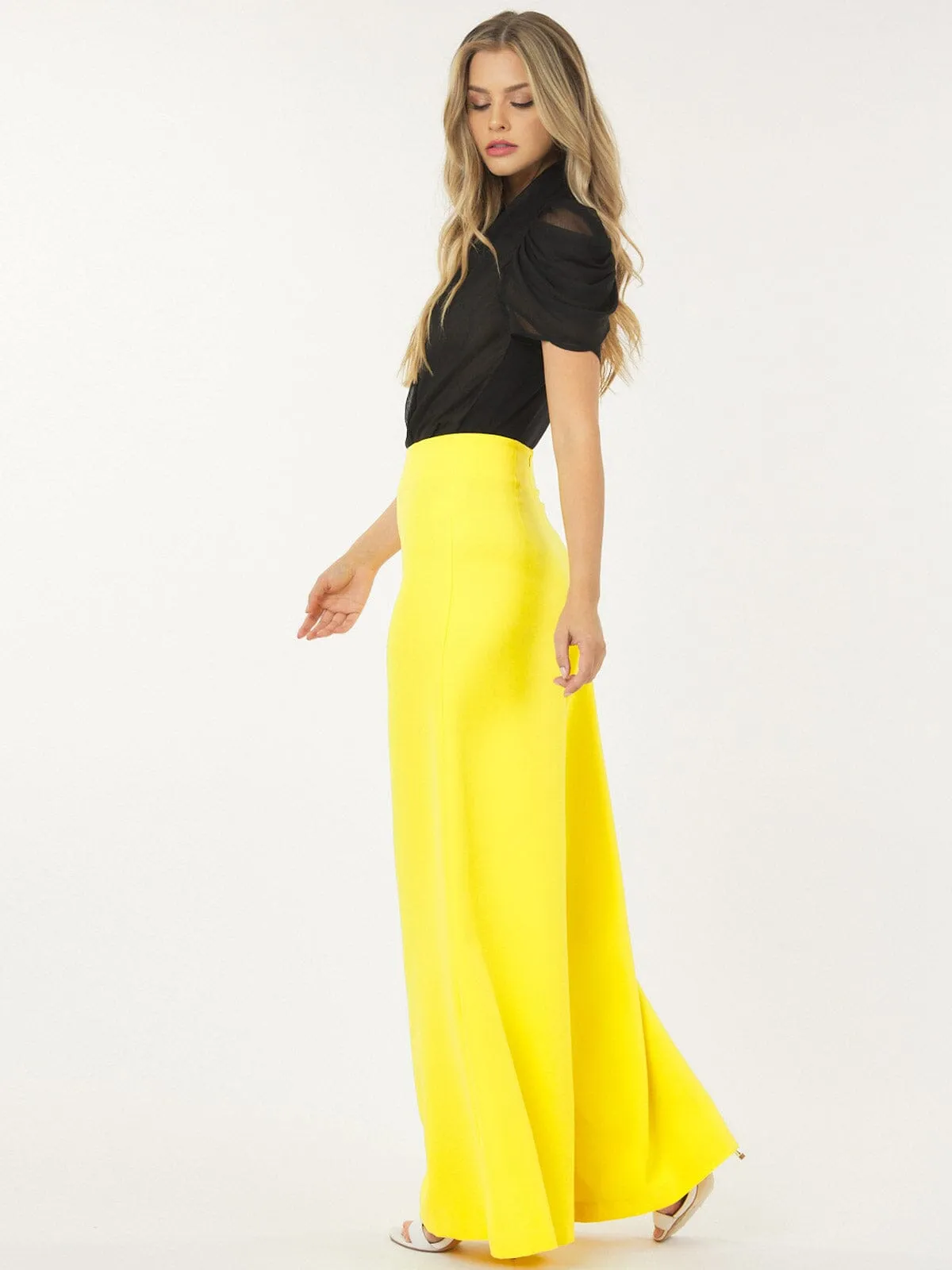 WOMEN'S ZIP UP WIDE LEG PALAZZO PANTS