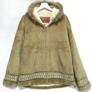 [XL] A Bathing Ape Bape Foot Soldier Fleece Eskimo Jacket Beige