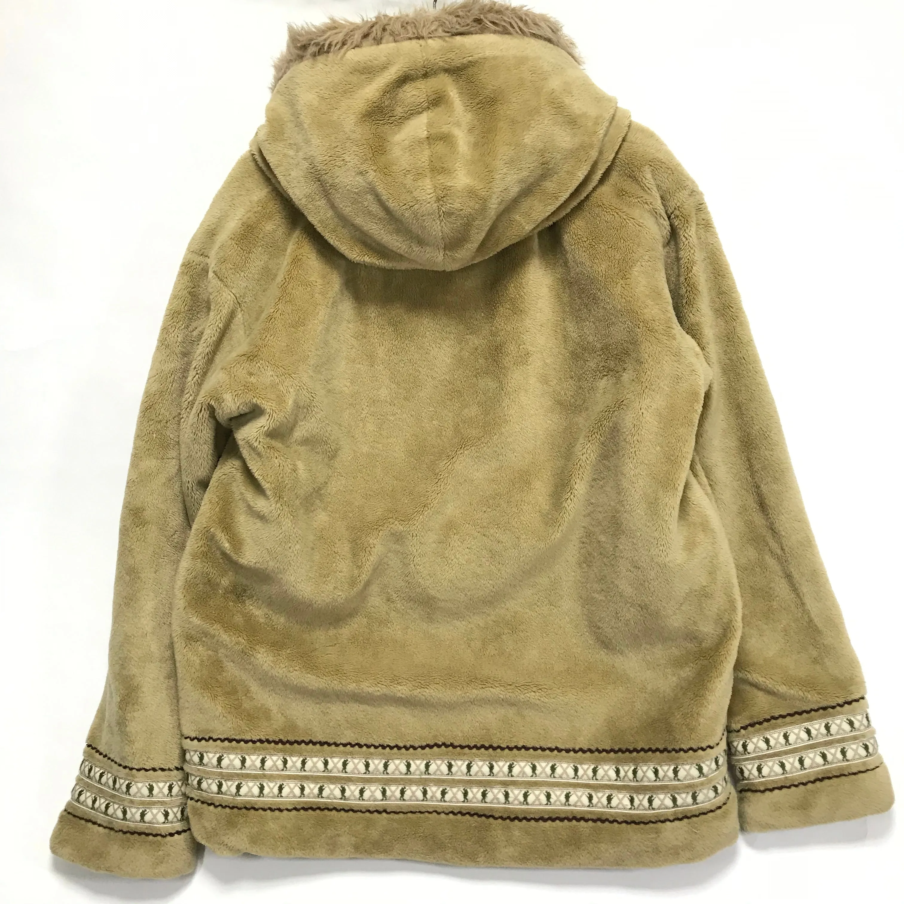 [XL] A Bathing Ape Bape Foot Soldier Fleece Eskimo Jacket Beige