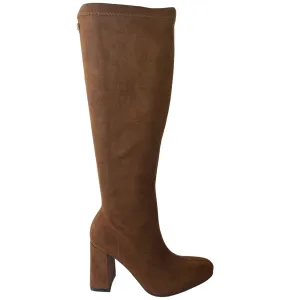 XTI Tan Long Length High Heeled Boots