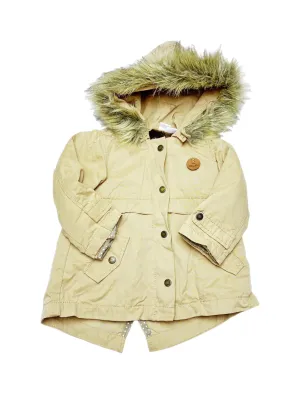 Zara coat with detachable faux fur lining 12-18m